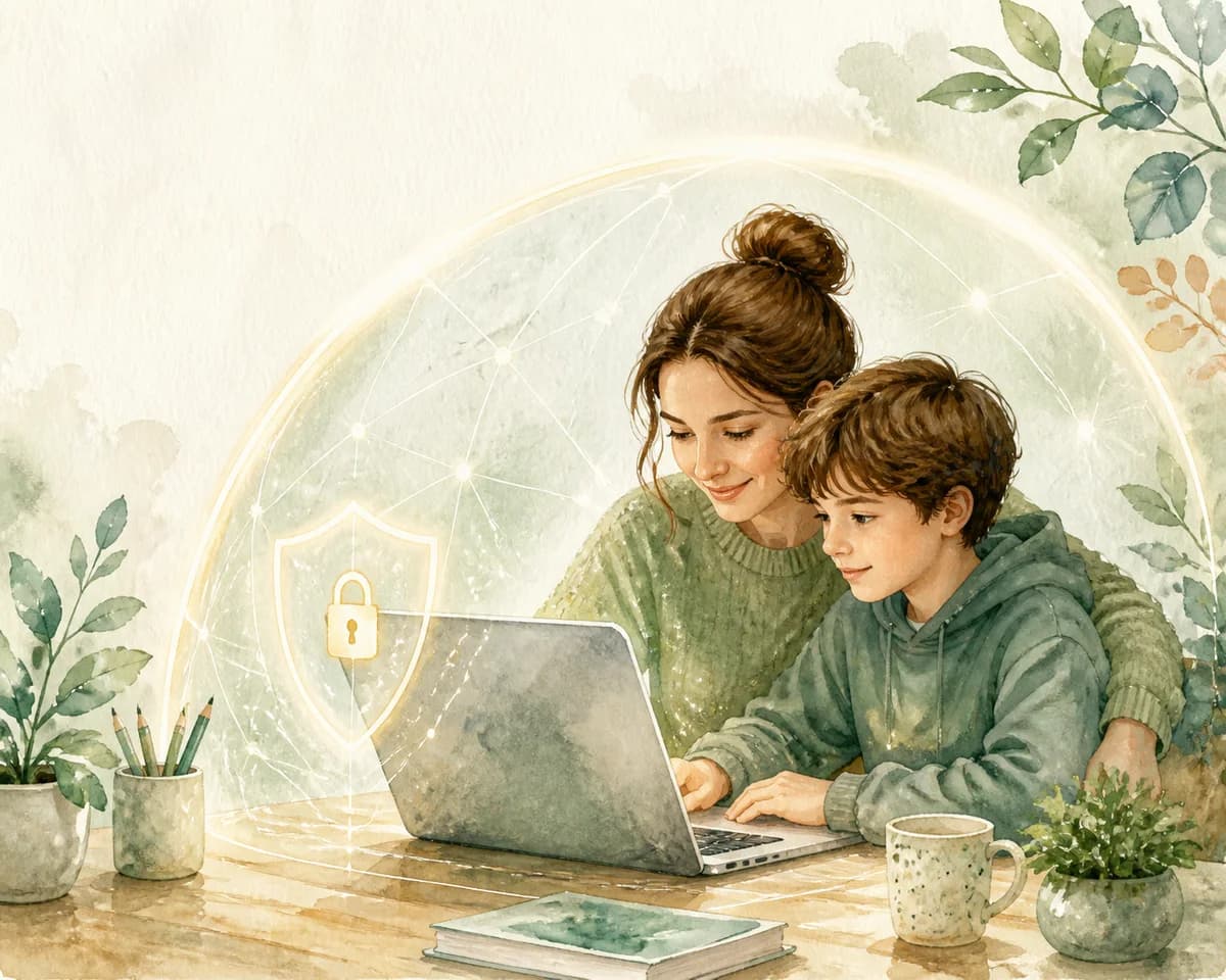 Ilustracja wspierająca temat: Ochrona w sieci